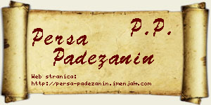 Persa Padežanin vizit kartica